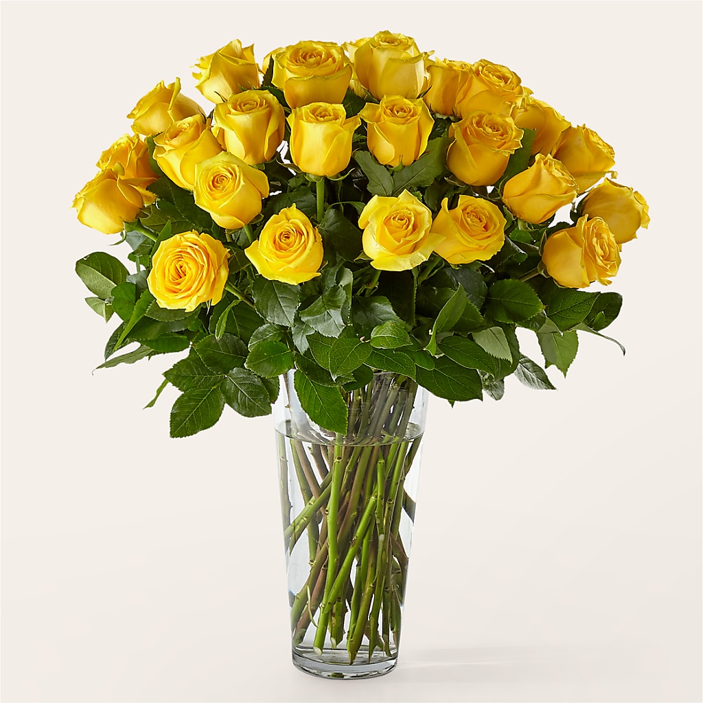 Long Stem Yellow Rose Bouquet – My Touch Flowers, Watsonville CA