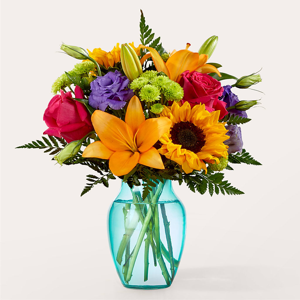 Double Rainbow Bouquet – My Touch Flowers, Watsonville CA