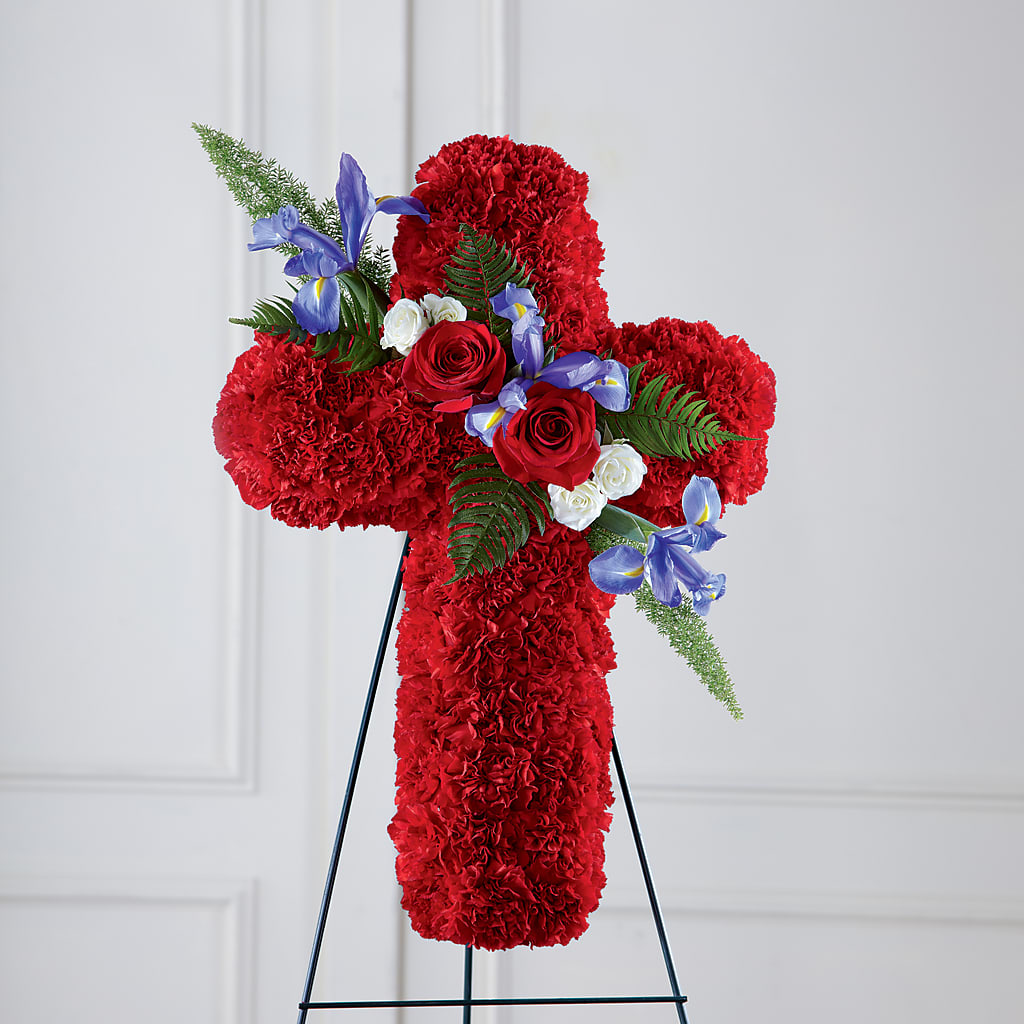 Faithful Hero Floral Cross – My Touch Flowers, Watsonville CA