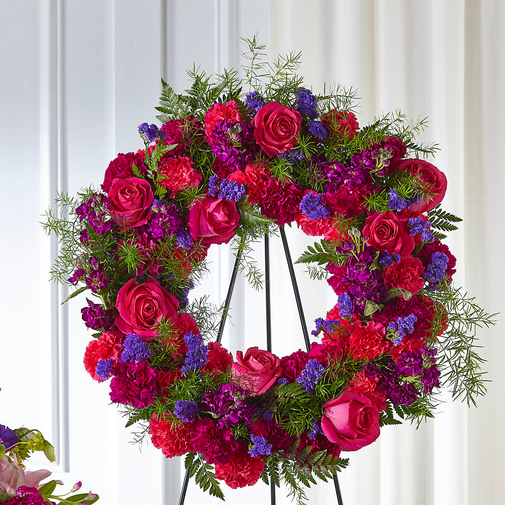 Calming Colors Wreath – My Touch Flowers, Watsonville CA