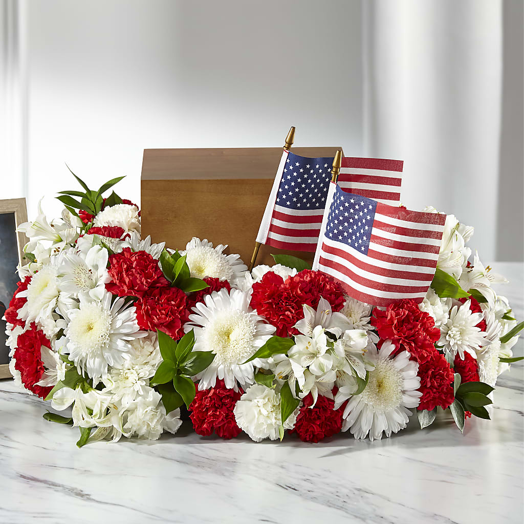 Spirit of Patriotism Cremation Adornment – My Touch Flowers, Watsonville CA