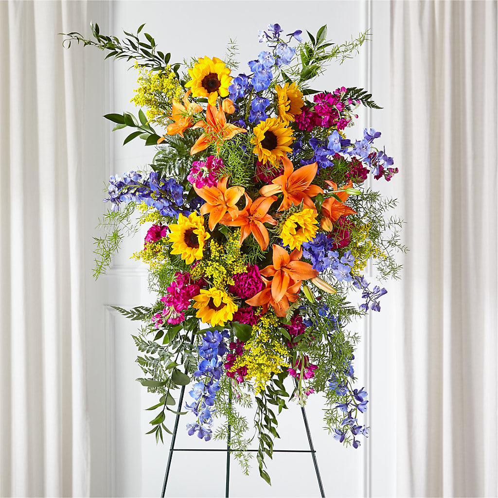 Sunlit Memories Standing Spray (Standard) – My Touch Flowers, Watsonville CA