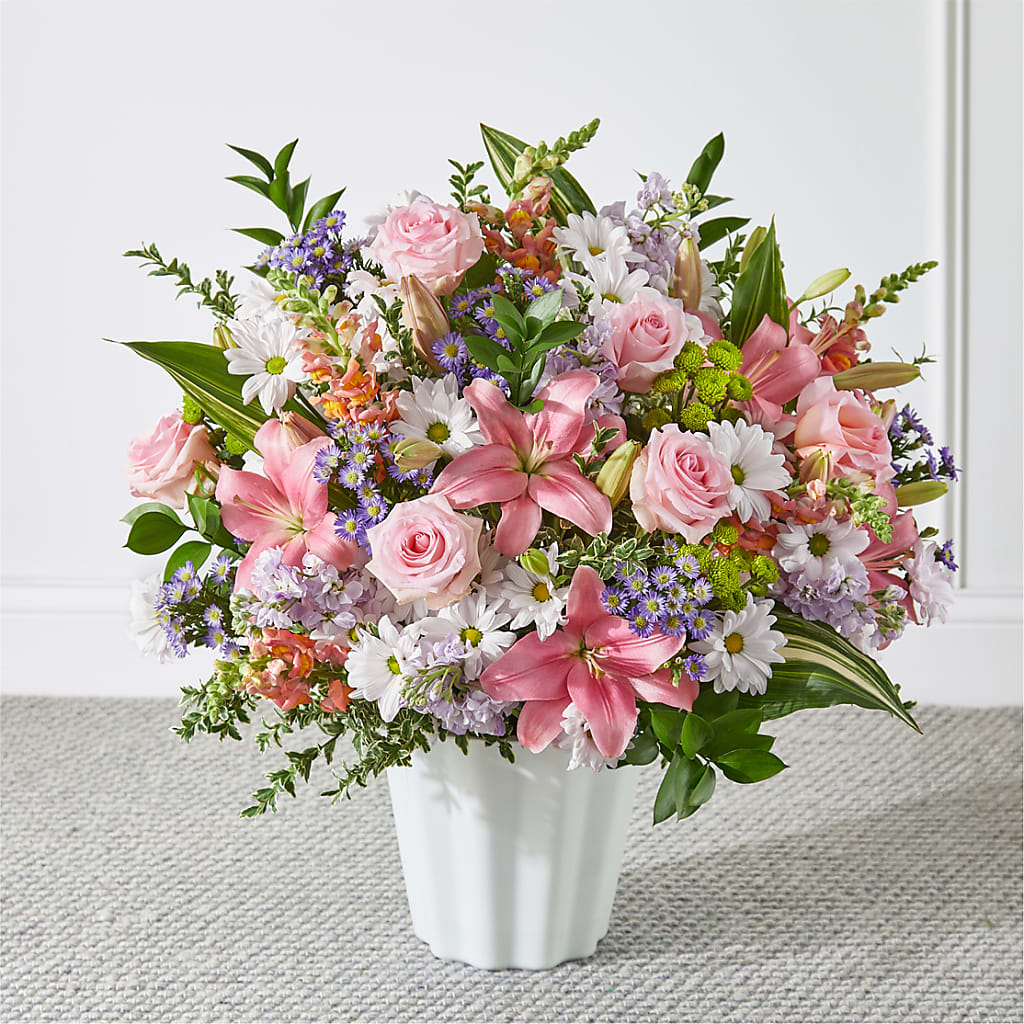 Abundant Compassion Floor Basket – My Touch Flowers, Watsonville CA