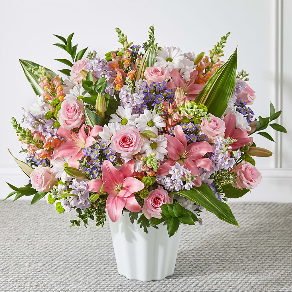 Abundant Compassion Floor Basket – My Touch Flowers, Watsonville CA