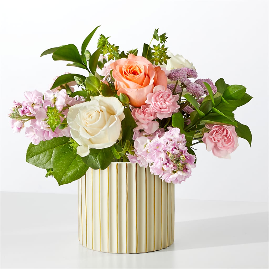 French Market Bouquet with Ivory Vase – My Touch Flowers, Watsonville CA