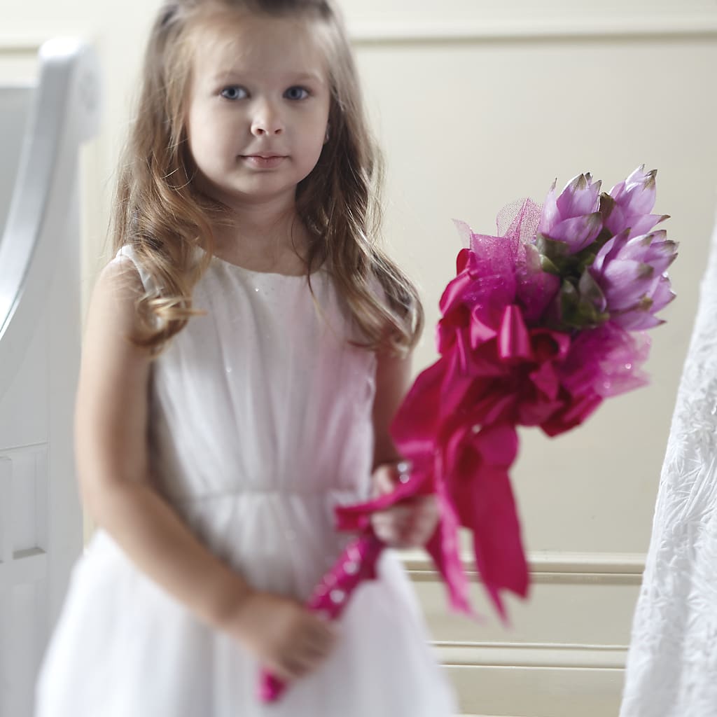 Sparkle Pink Flower Girl Bouquet – My Touch Flowers, Watsonville CA