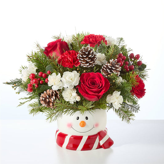 Jolly Snowman Bouquet –  My Touch Flowers, Watsonville CA