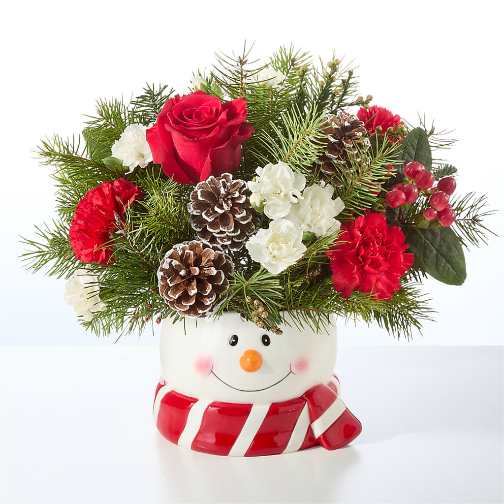 Jolly Snowman Bouquet –  My Touch Flowers, Watsonville CA