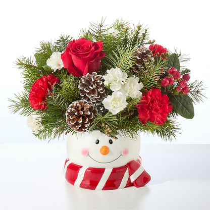 Jolly Snowman Bouquet –  My Touch Flowers, Watsonville CA