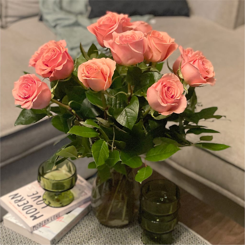 Long Stem Pink Rose Bouquet –  My Touch Flowers, Watsonville CA