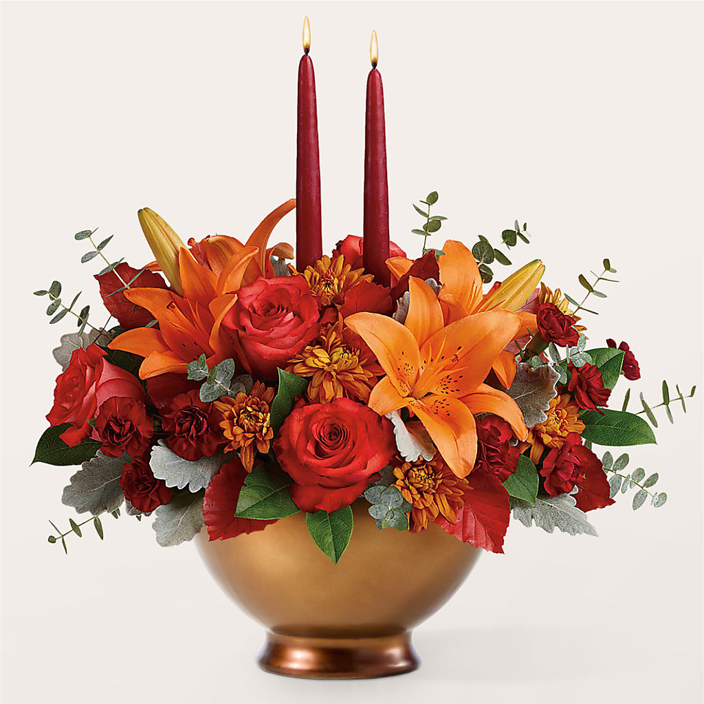 Fruits of Fall Centerpiece –  My Touch Flowers, Watsonville CA