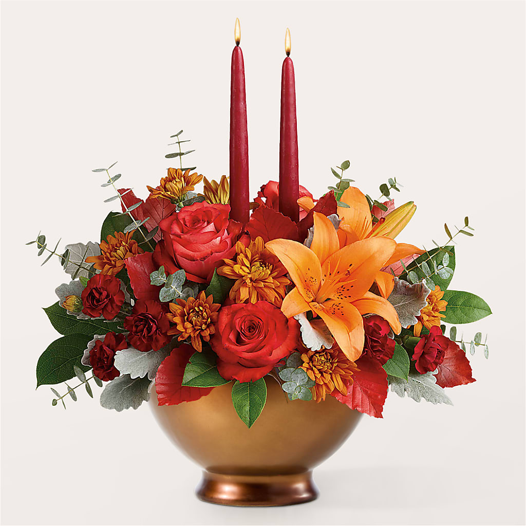 Fruits of Fall Centerpiece –  My Touch Flowers, Watsonville CA