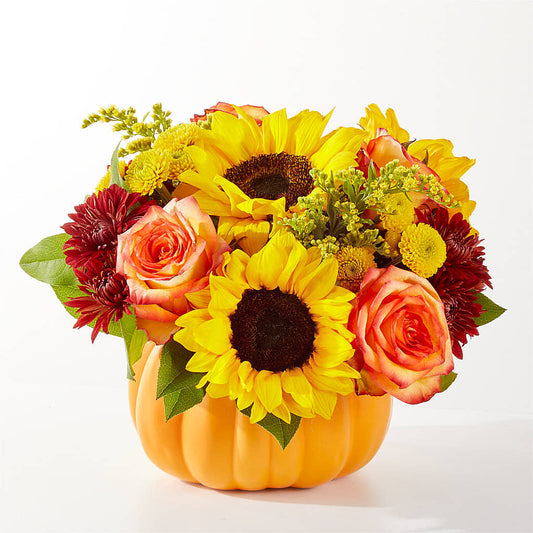 Golden Gourd Pumpkin Bouquet –  My Touch Flowers, Watsonville CA