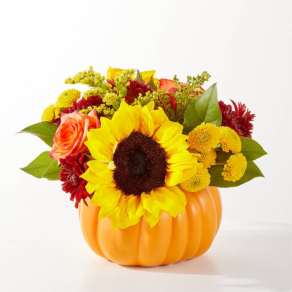 Golden Gourd Pumpkin Bouquet –  My Touch Flowers, Watsonville CA