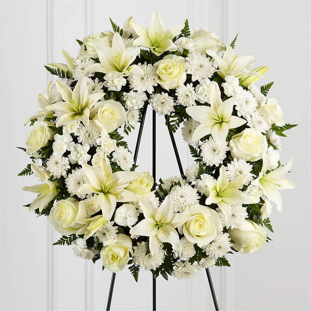Treasured Tribute Wreath –  My Touch Flowers, Watsonville CA