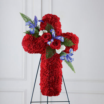 Faithful Hero Floral Cross –  My Touch Flowers, Watsonville CA