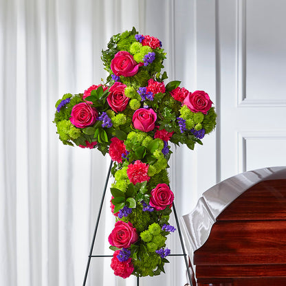 Tribute Rose Floral Cross –  My Touch Flowers, Watsonville CA