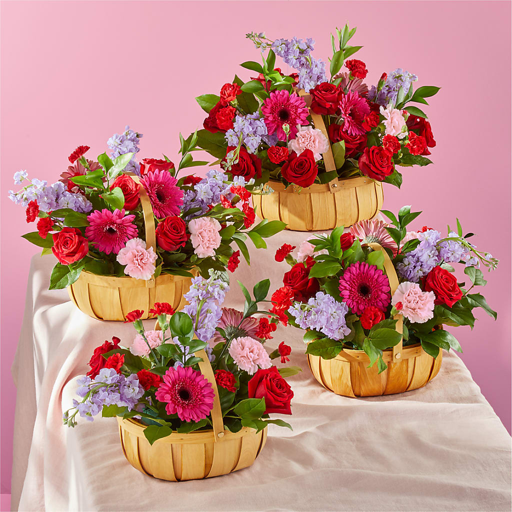 Pink Picnic Basket –  My Touch Flowers, Watsonville CA