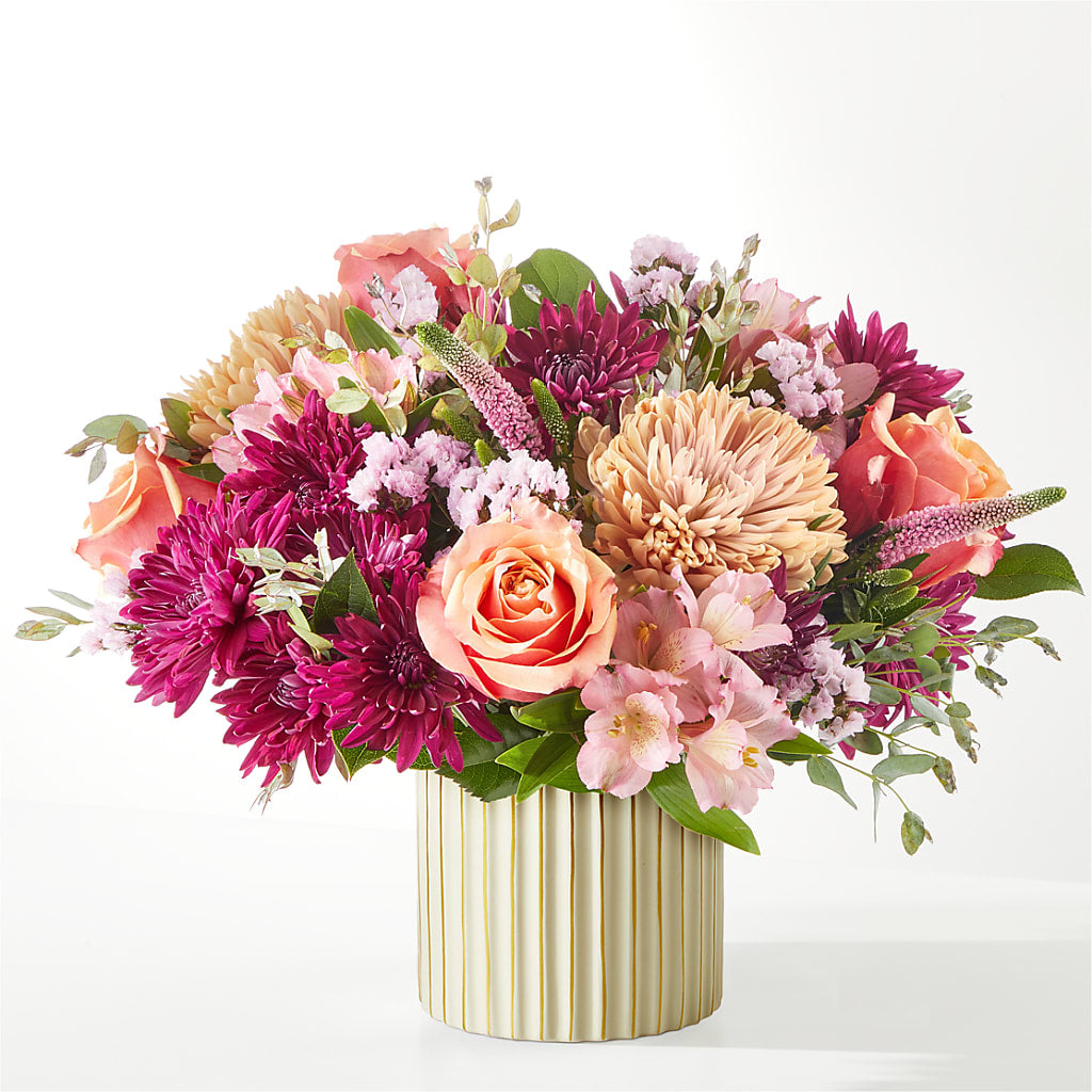 Berry Cobbler Bouquet with Ivory Vase –  My Touch Flowers, Watsonville CA