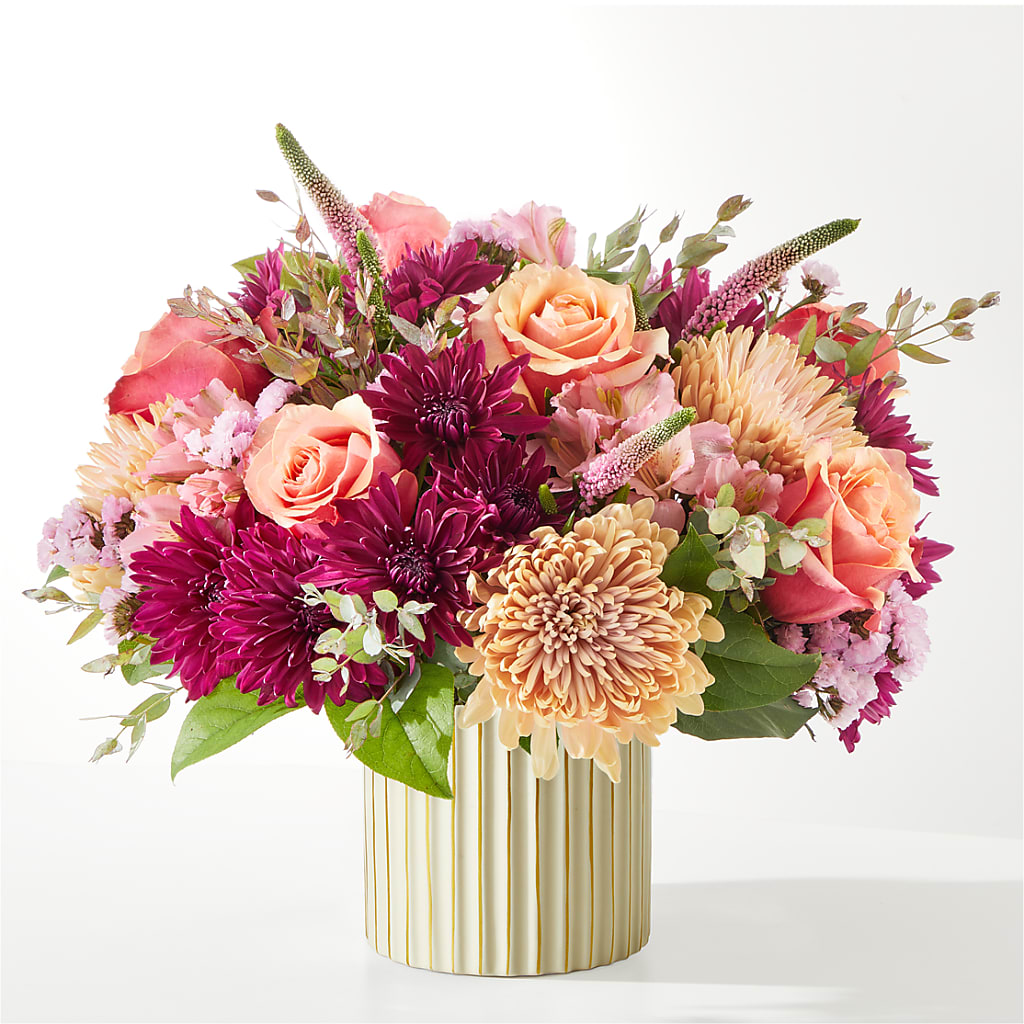Berry Cobbler Bouquet with Ivory Vase –  My Touch Flowers, Watsonville CA