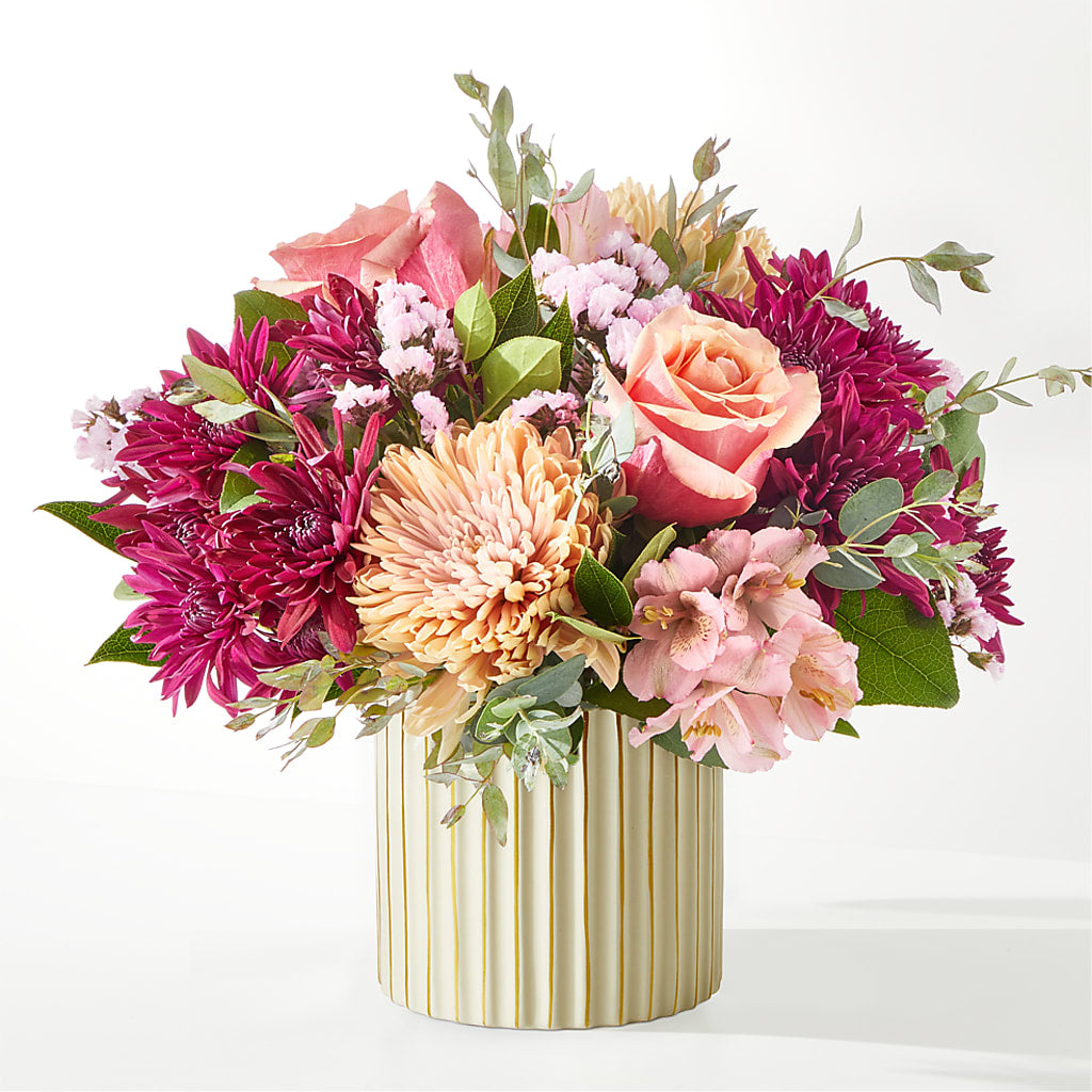Berry Cobbler Bouquet with Ivory Vase –  My Touch Flowers, Watsonville CA