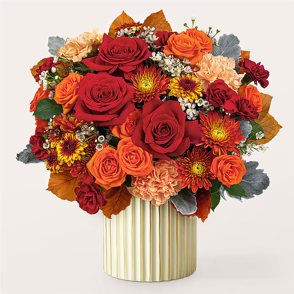 Merlot Bouquet with Ivory Vase –  My Touch Flowers, Watsonville CA