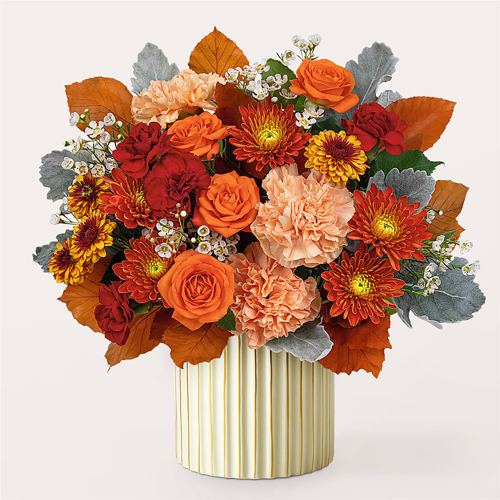 Merlot Bouquet with Ivory Vase –  My Touch Flowers, Watsonville CA