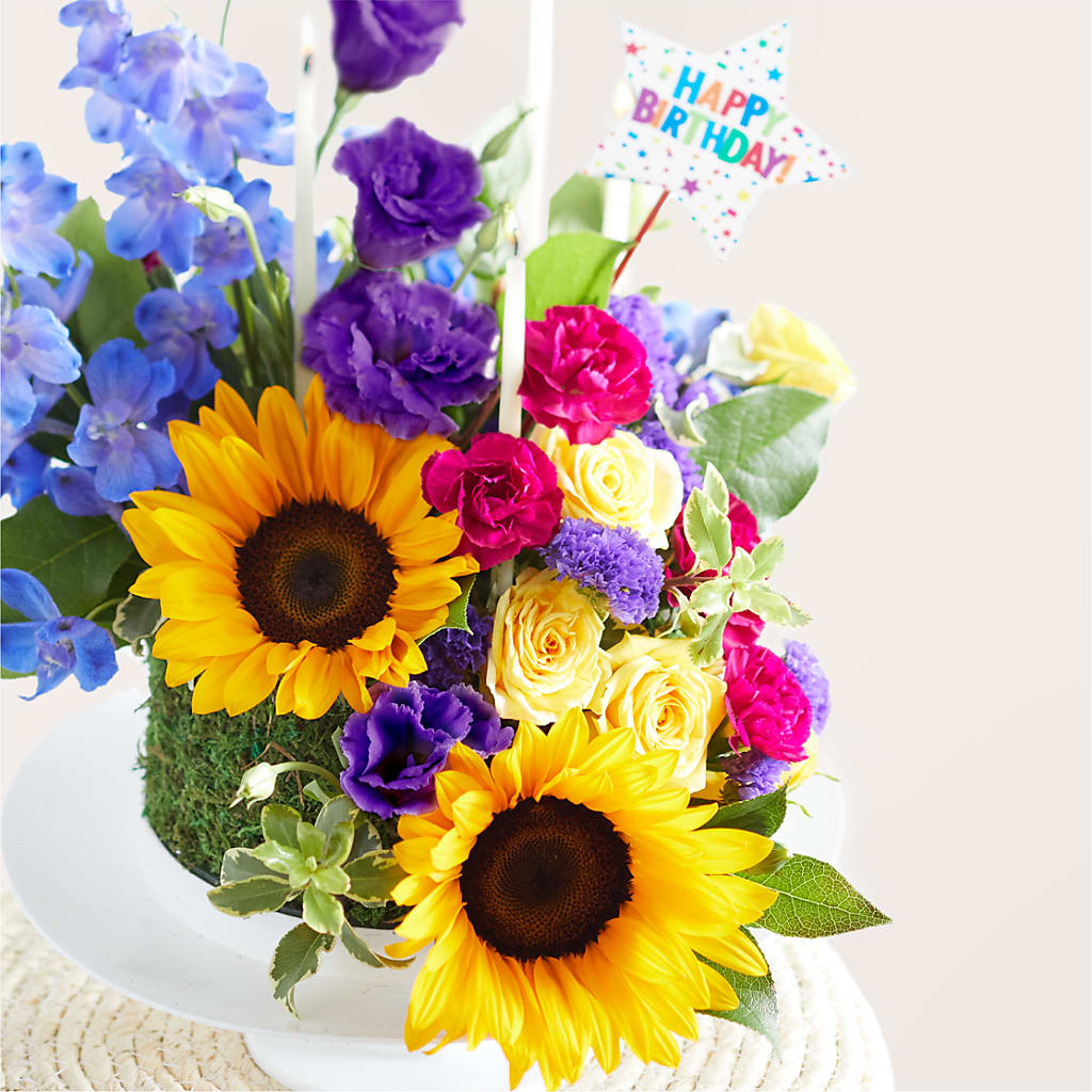 Star of the Day Floral Cake –  My Touch Flowers, Watsonville CA