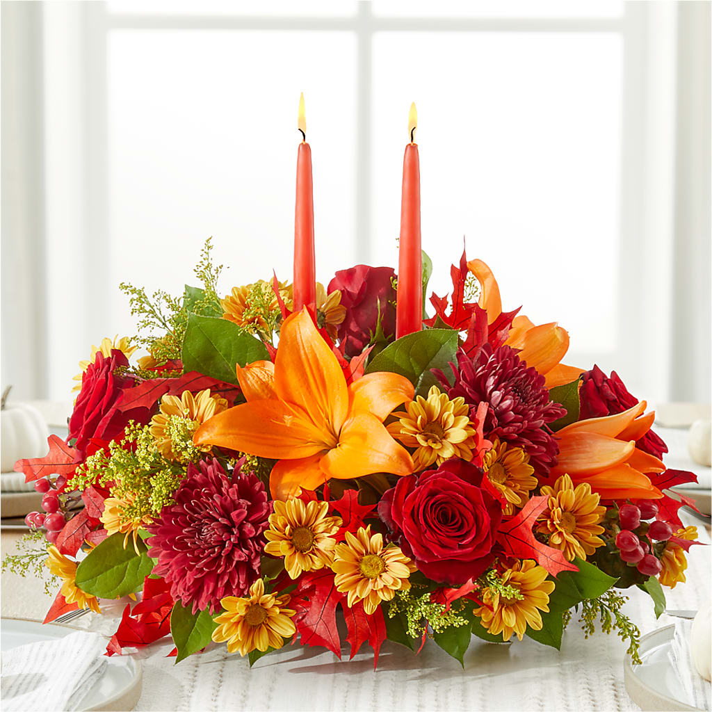 Autumn's Embrace Centerpiece –  My Touch Flowers, Watsonville CA