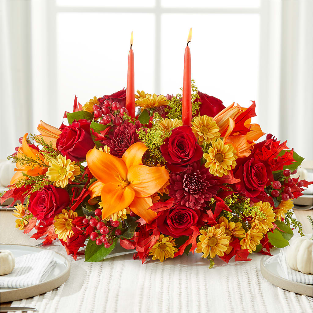 Autumn's Embrace Centerpiece –  My Touch Flowers, Watsonville CA