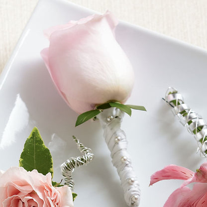 Pink Rose Boutonniere –  My Touch Flowers, Watsonville CA